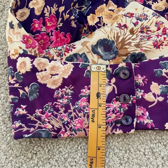 HALTER Floral Colorful Reversible Crop Top - Picture 9 of 12